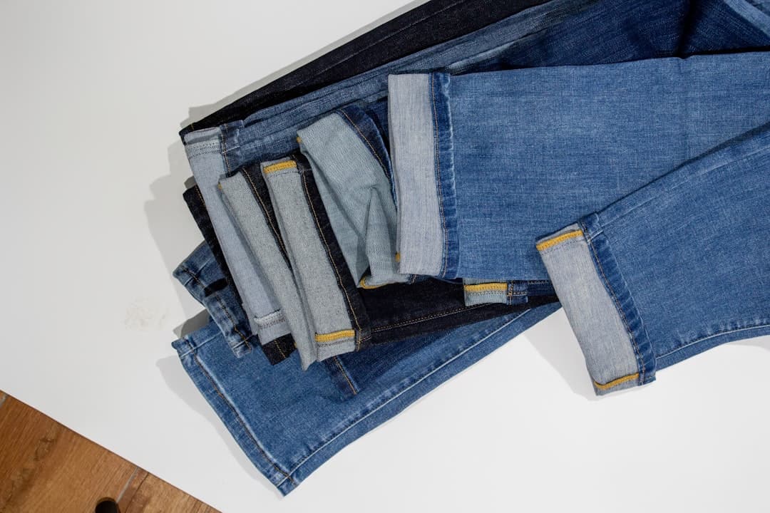 Assortment of denim clothing